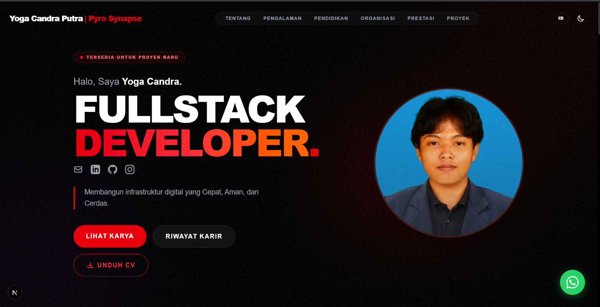 Portofolio Website Pyro Synapse
